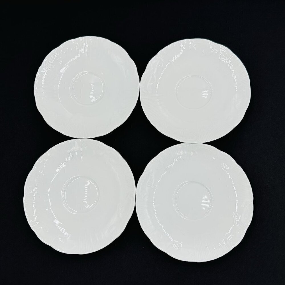 Vista Alegre Portugal MANUELINE WHITE 5.5" Saucers Set of 4